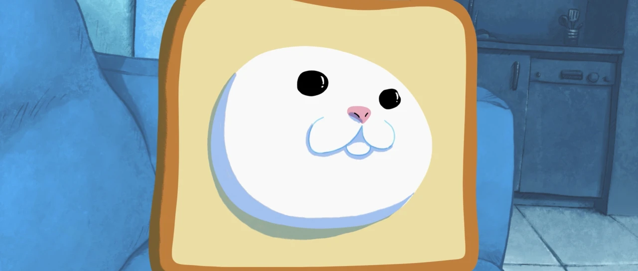 Frame from the short film Sandwich Cat